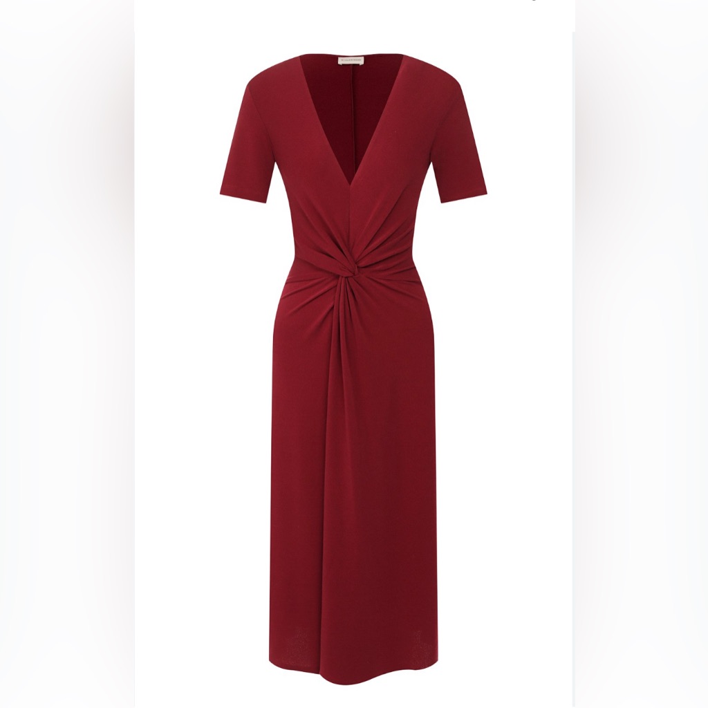 New With Tags! Malene Birger Priscilla V Neck Midi Dress | Size Xs
